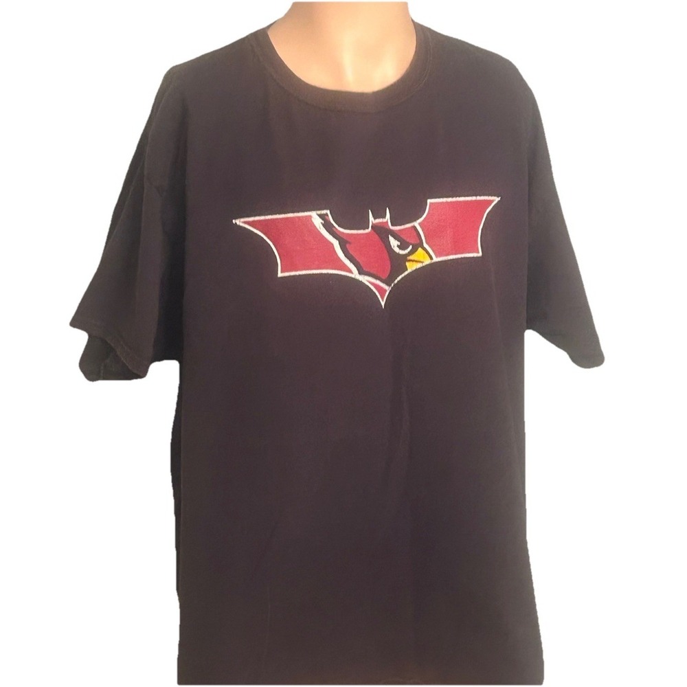 Arizona Cardinals Batman Logo Mens XL‎ T-Shirt Tee Shirt Black